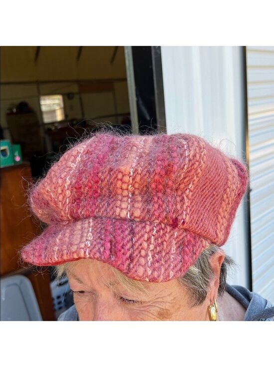 Vintage 70s 1970s Retro Wool Mohair Velvet Newsboy Gatsby Reggae Groovy Hat Cap main image 7